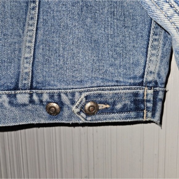 Banana Republic,  Jean Jacket w/ Leather Lined Collar, Unisex, Sz M - Picture 6 of 12